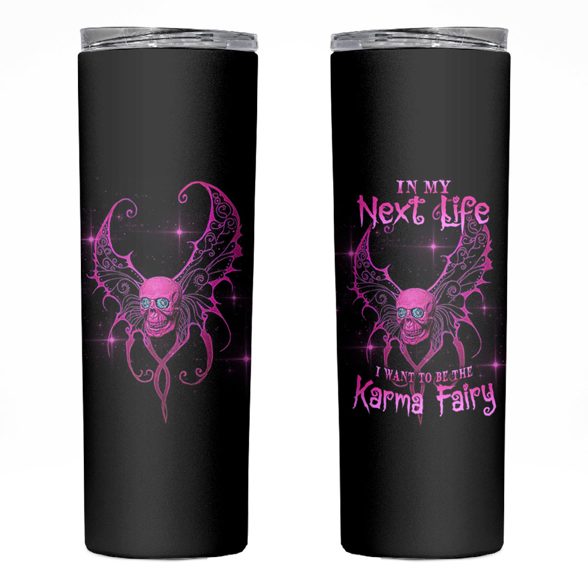 Karma Fairy Skul Skinny Tumbler