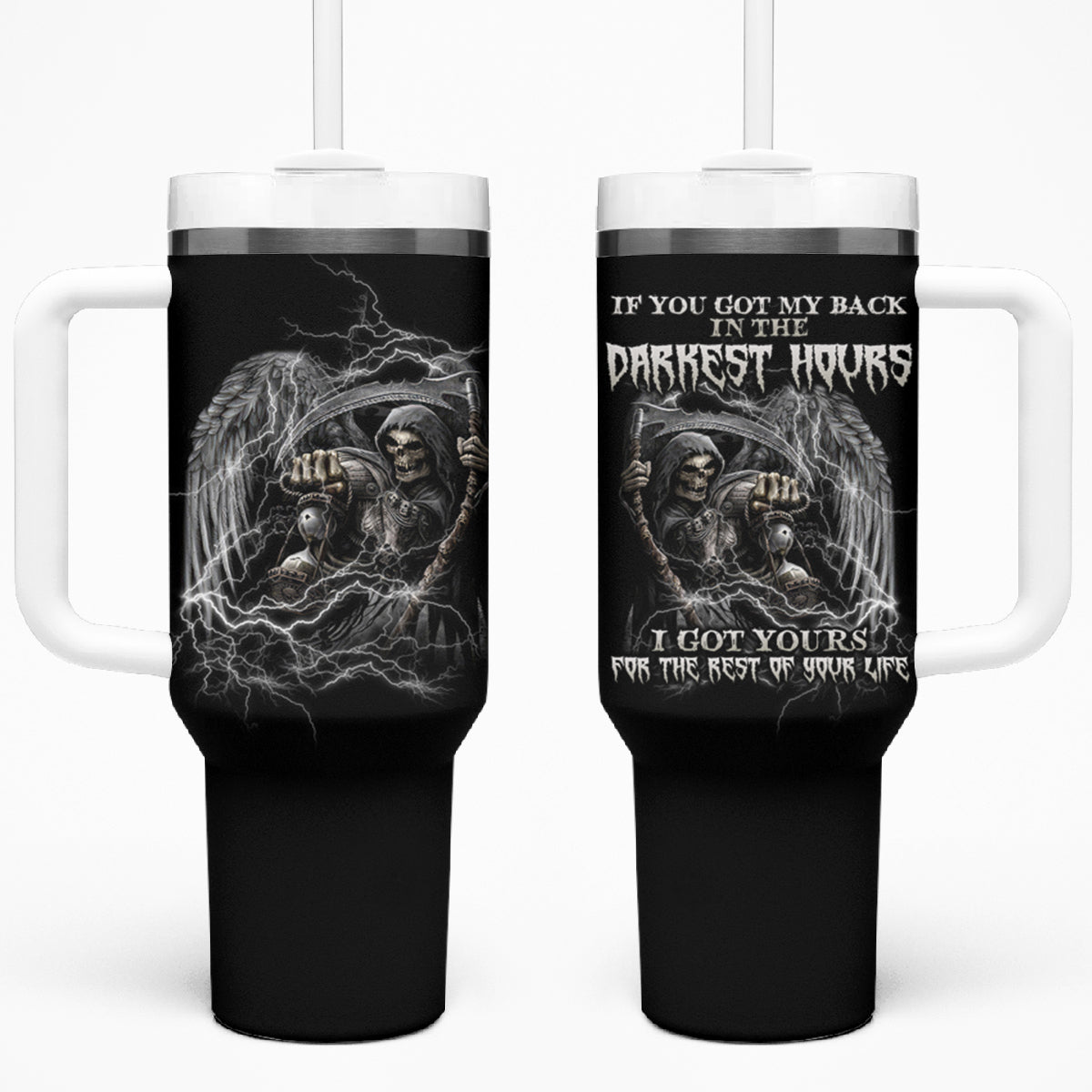 If You Got My Back In The Darkest Hours Tumbler With Handle