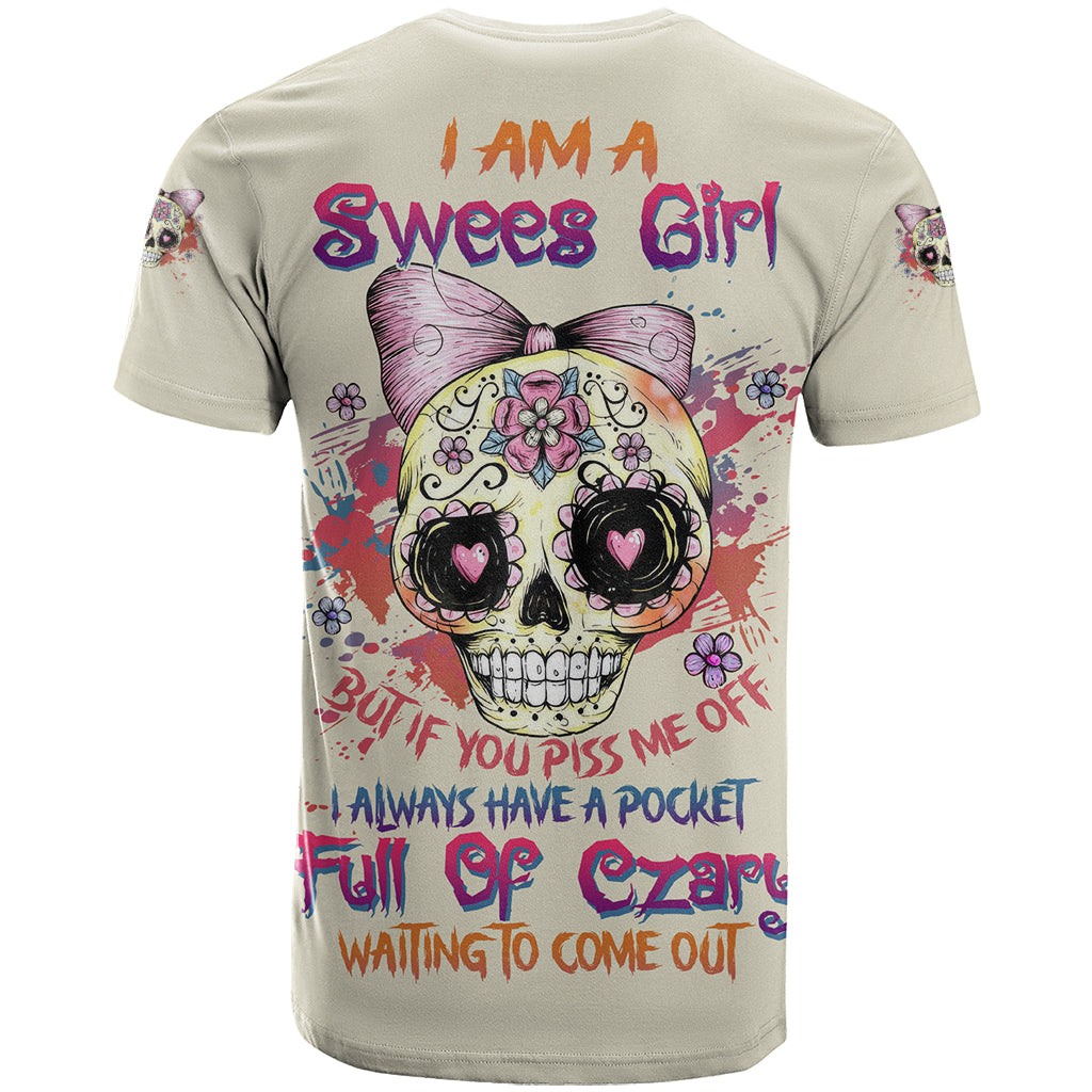 I Am A Sweet Girl Skull T Shirt - Wonder Print Shop