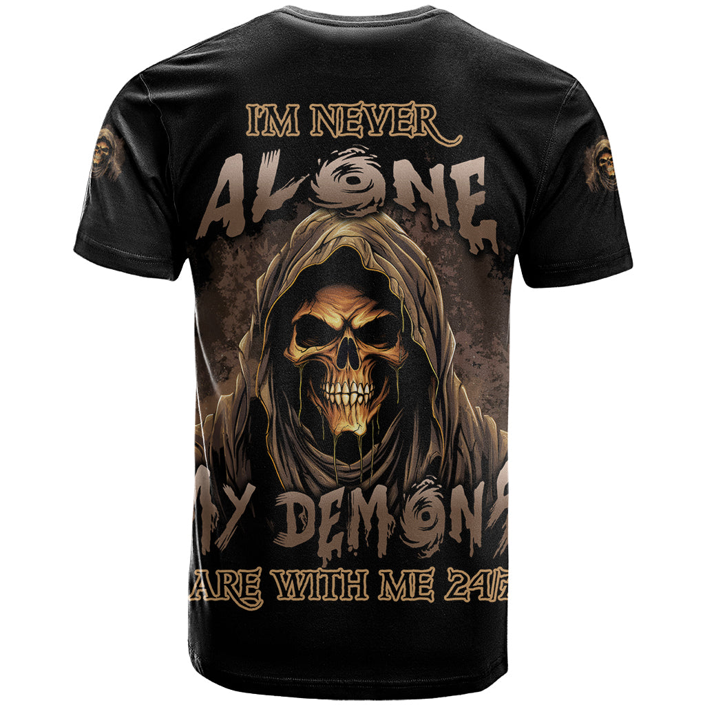 I'm Never Alone Skull Reaper T Shirt - Wonder Print Shop