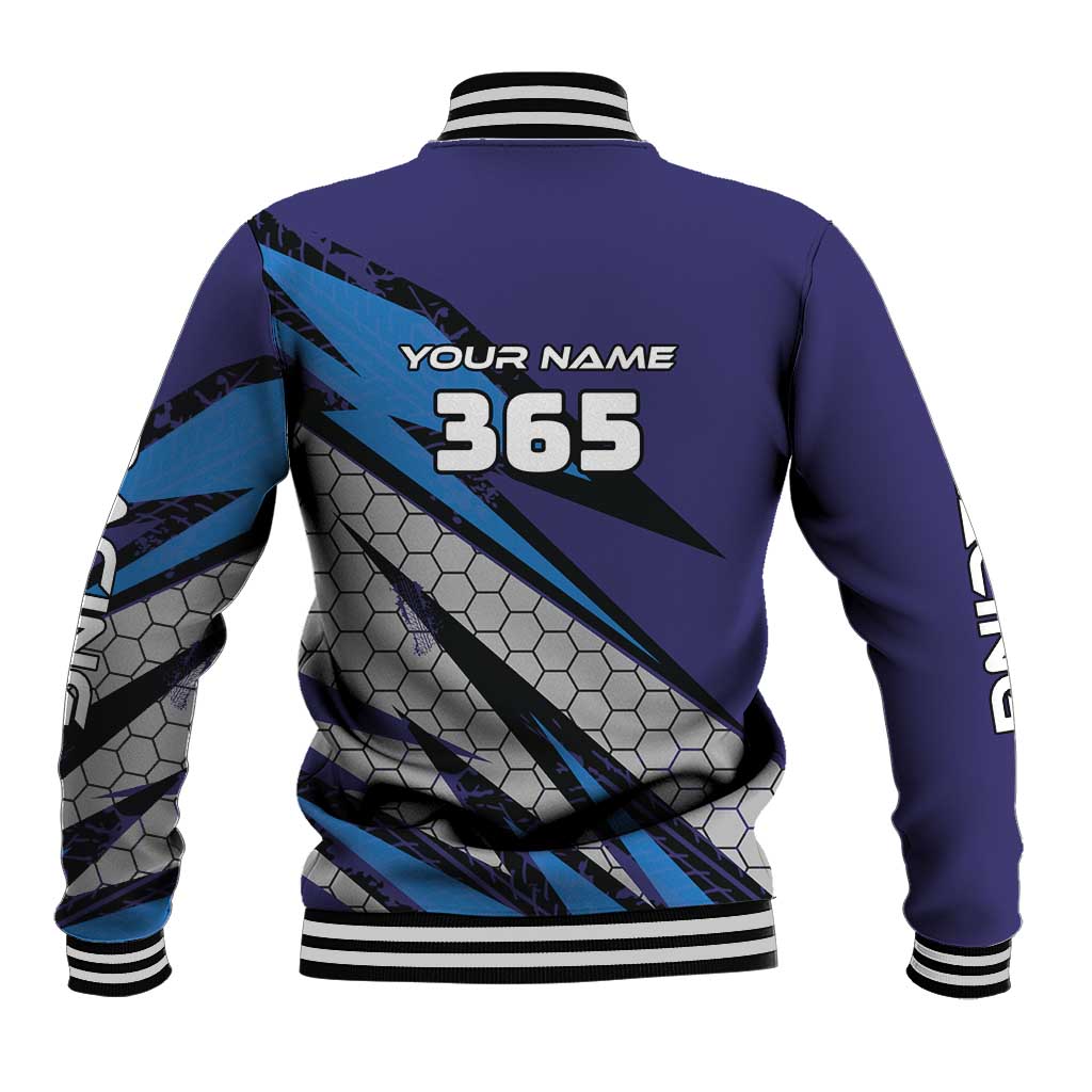 Custom Extreme Motocross Racing Baseball Jacket with Rider Graphic - Wonder Print Shop