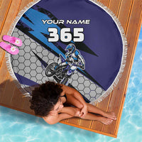 Custom Extreme Motocross Racing Beach Blanket with Rider Graphic - Wonder Print Shop