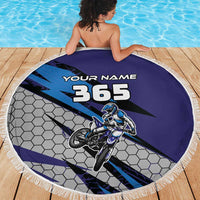 Custom Extreme Motocross Racing Beach Blanket with Rider Graphic - Wonder Print Shop