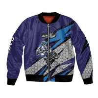 Custom Extreme Motocross Racing Bomber Jacket with Rider Graphic - Wonder Print Shop