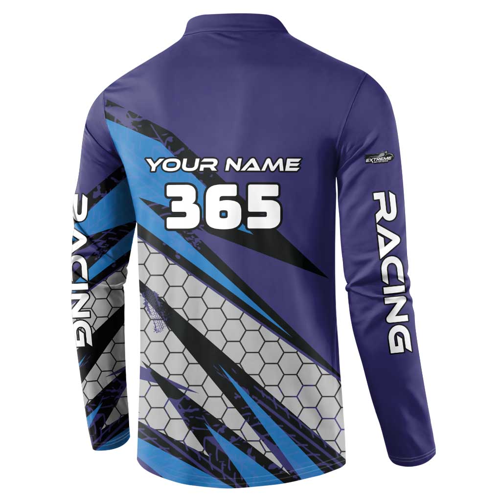 Custom Extreme Motocross Racing Button Sweatshirt with Rider Graphic - Wonder Print Shop