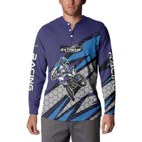 Custom Extreme Motocross Racing Button Sweatshirt with Rider Graphic - Wonder Print Shop