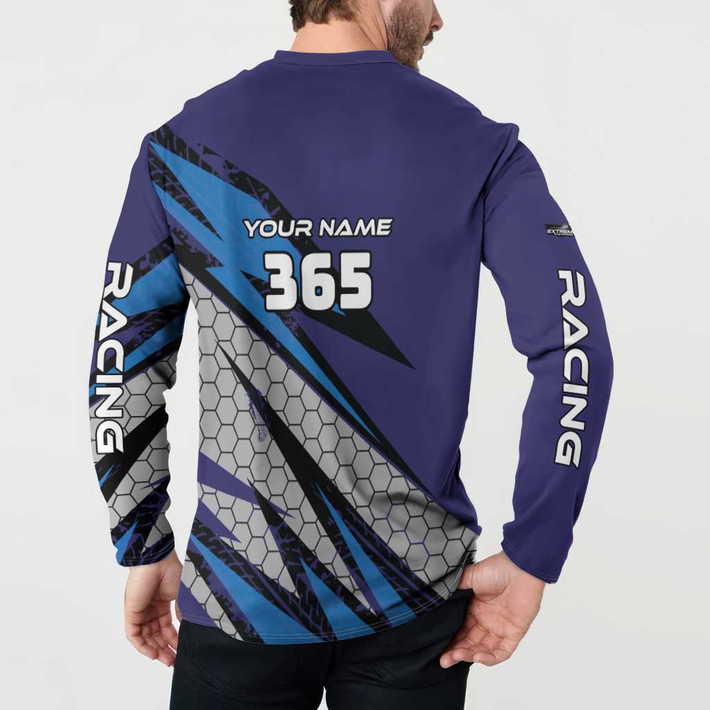 Custom Extreme Motocross Racing Button Sweatshirt with Rider Graphic - Wonder Print Shop