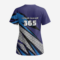 Custom Extreme Motocross Racing Scrub Top with Rider Graphic - Wonder Print Shop