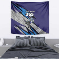 Custom Extreme Motocross Racing Tapestry with Rider Graphic - Wonder Print Shop