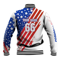 Custom Patriotic Motocross Baseball Jacket with American Flag - Wonder Print Shop