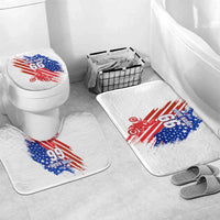 Custom Patriotic Motocross Bathroom Set with American Flag - Wonder Print Shop