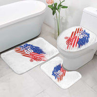 Custom Patriotic Motocross Bathroom Set with American Flag - Wonder Print Shop