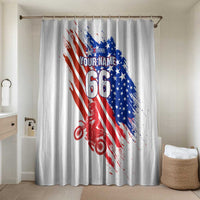 Custom Patriotic Motocross Bathroom Set with American Flag - Wonder Print Shop