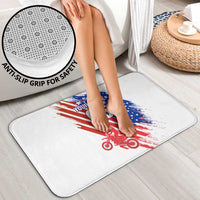 Custom Patriotic Motocross Bathroom Set with American Flag - Wonder Print Shop