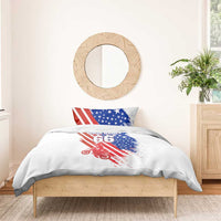 Custom Patriotic Motocross Bedding Set with American Flag - Wonder Print Shop