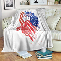 Custom Patriotic Motocross Blanket with American Flag - Wonder Print Shop