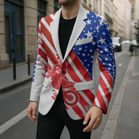 Custom Patriotic Motocross Blazer with American Flag - Wonder Print Shop