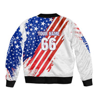 Custom Patriotic Motocross Bomber Jacket with American Flag - Wonder Print Shop
