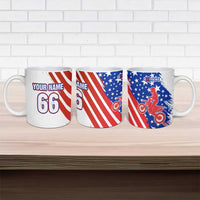 Custom Patriotic Motocross Ceramic Mug with American Flag - Wonder Print Shop