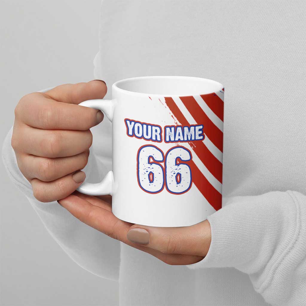 Custom Patriotic Motocross Ceramic Mug with American Flag - Wonder Print Shop