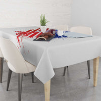 Custom Patriotic Motocross Tablecloth with American Flag - Wonder Print Shop