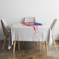 Custom Patriotic Motocross Tablecloth with American Flag - Wonder Print Shop