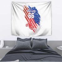 Custom Patriotic Motocross Tapestry with American Flag - Wonder Print Shop