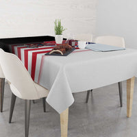 Custom Patriotic Eagle Motocross Tablecloth with American Flag and Rider Design - Wonder Print Shop