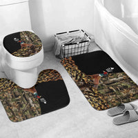 Pheasant Hunting Bathroom Set with Woodland Forest Scene and Autumn Foliage Pattern - Wonder Print Shop