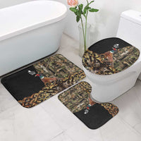 Pheasant Hunting Bathroom Set with Woodland Forest Scene and Autumn Foliage Pattern - Wonder Print Shop