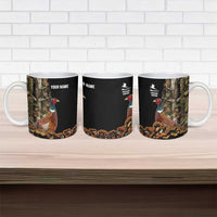 Custom Pheasant Hunting Ceramic Mug with Woodland Forest Scene and Autumn Foliage Pattern - Wonder Print Shop