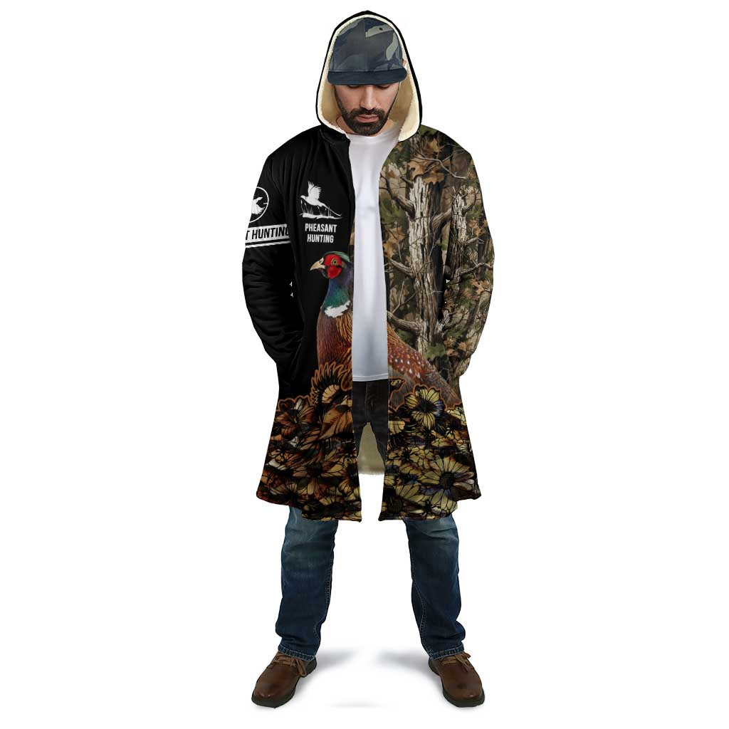 Custom Pheasant Hunting Cloak with Woodland Forest Scene and Autumn Foliage Pattern - Wonder Print Shop