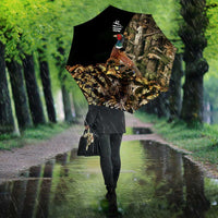 Pheasant Hunting Umbrella with Woodland Forest Scene and Autumn Foliage Pattern - Wonder Print Shop