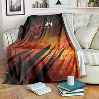 Custom Fiery Dragon Bowling Blanket with Flaming Ball and Hexagon Flame Pattern - Wonder Print Shop