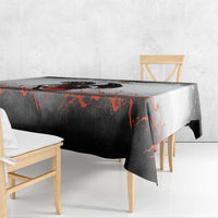 Custom Black Dragon Bowling Tablecloth with Fiery Ball and Thunderstorm Lightning Pattern - Wonder Print Shop