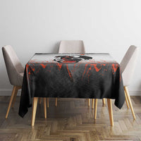 Custom Black Dragon Bowling Tablecloth with Fiery Ball and Thunderstorm Lightning Pattern - Wonder Print Shop