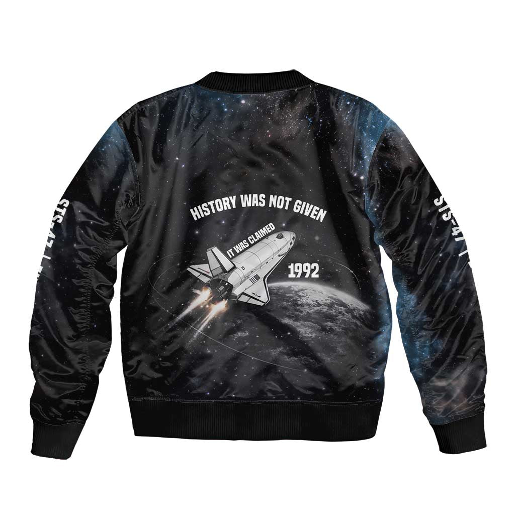 Mae Jemison Bomber Jacket with NASA Spacesuit Portrait, First Black Woman - Wonder Print Shop