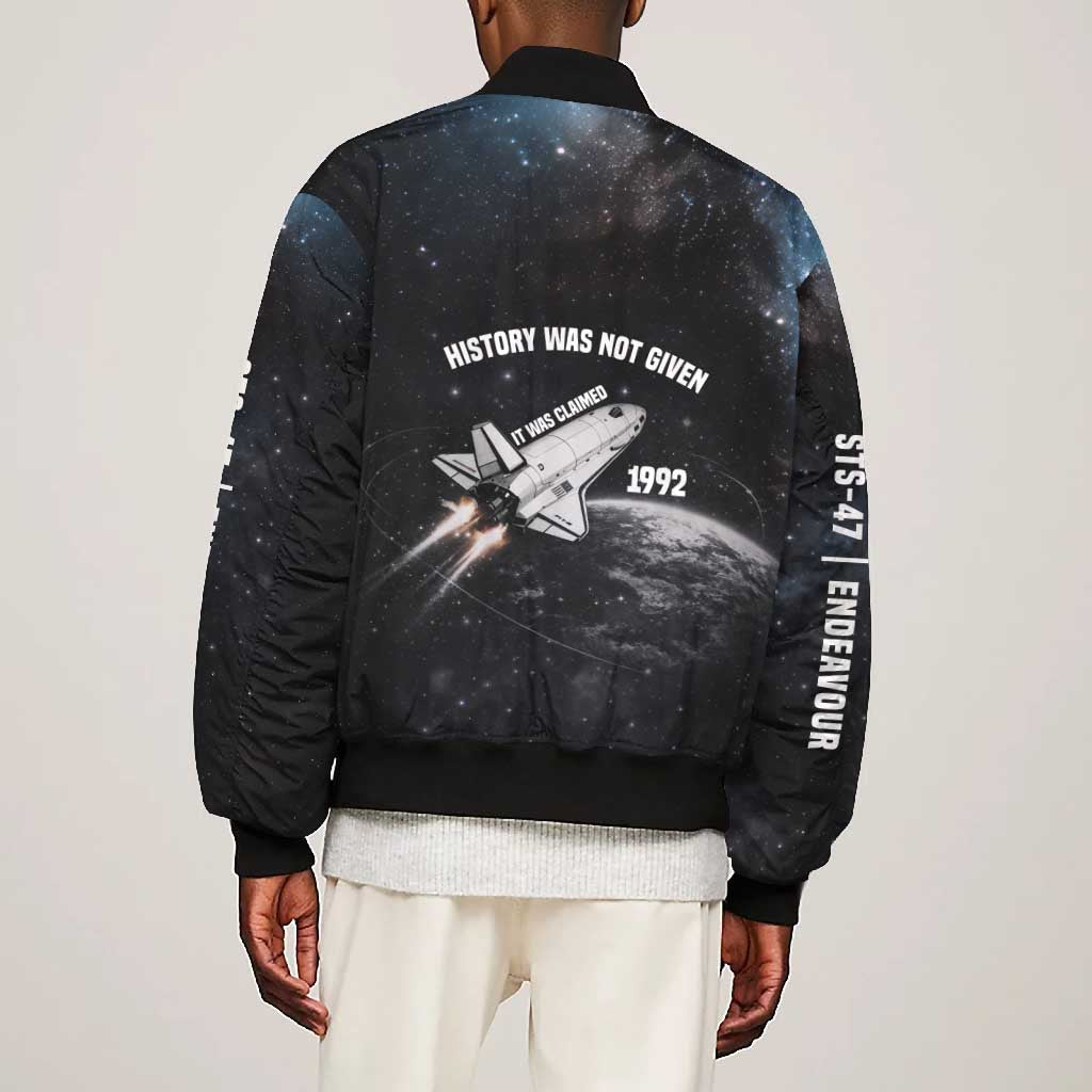 Mae Jemison Bomber Jacket with NASA Spacesuit Portrait, First Black Woman - Wonder Print Shop