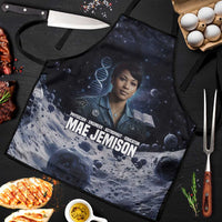 Mae Jemison Apron with Space Portrait Design, Science Has No Boundaries Quote and DNA Book Elements - Wonder Print Shop
