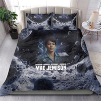 Mae Jemison Bedding Set with Space Portrait Design, Science Has No Boundaries Quote and DNA Book Elements - Wonder Print Shop