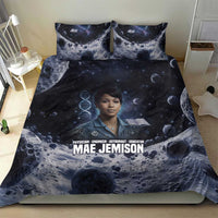 Mae Jemison Bedding Set with Space Portrait Design, Science Has No Boundaries Quote and DNA Book Elements - Wonder Print Shop