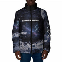 Mae Jemison Padded Jacket with Space Portrait Design, Science Has No Boundaries Quote and DNA Book Elements - Wonder Print Shop