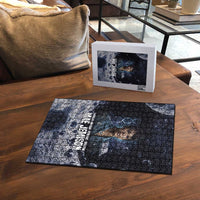 Mae Jemison Puzzle with Space Portrait Design, Science Has No Boundaries Quote and DNA Book Elements - Wonder Print Shop