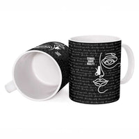 Chimamanda Ngozi Adichie Ceramic Mug with Expressive Speaking Portrait, Stories Shape Reality - Wonder Print Shop