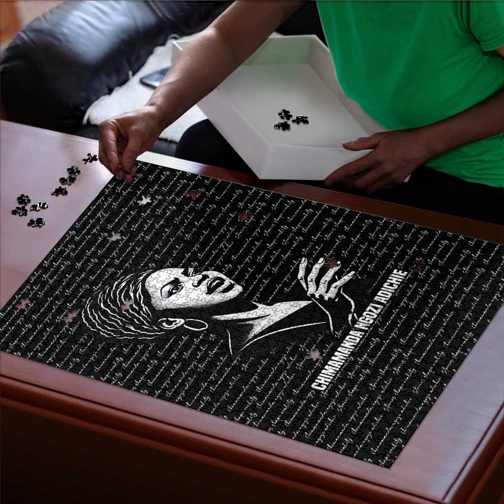 Chimamanda Ngozi Adichie Puzzle with Expressive Speaking Portrait, Stories Shape Reality - Wonder Print Shop