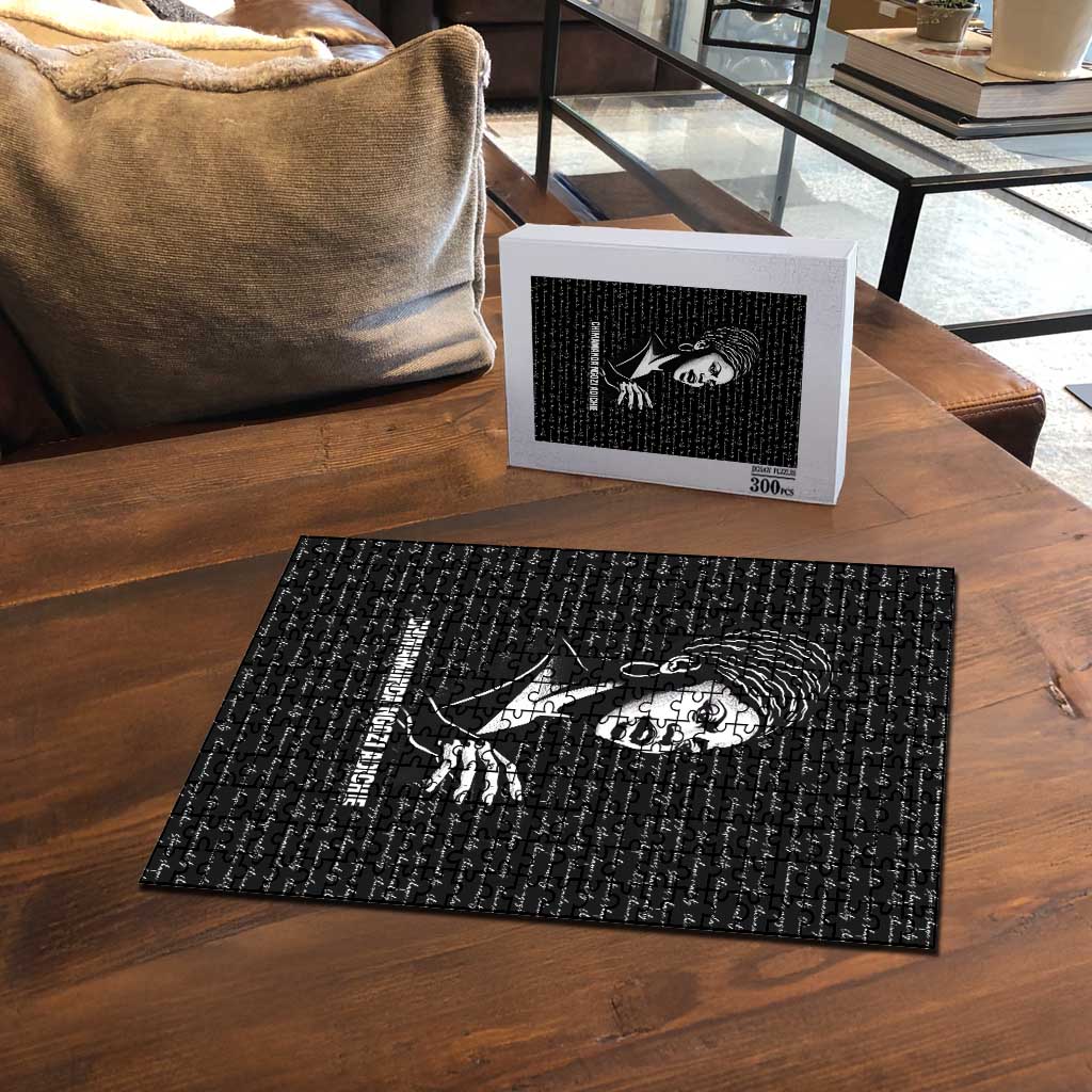 Chimamanda Ngozi Adichie Puzzle with Expressive Speaking Portrait, Stories Shape Reality - Wonder Print Shop