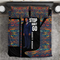 Garrett Morgan Bedding Set with Full Body Portrait, Stop Wait Go Quote, Traffic Light Design - Wonder Print Shop