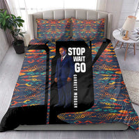 Garrett Morgan Bedding Set with Full Body Portrait, Stop Wait Go Quote, Traffic Light Design - Wonder Print Shop