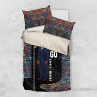 Garrett Morgan Bedding Set with Full Body Portrait, Stop Wait Go Quote, Traffic Light Design - Wonder Print Shop