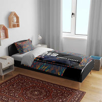 Garrett Morgan Bedding Set with Full Body Portrait, Stop Wait Go Quote, Traffic Light Design - Wonder Print Shop